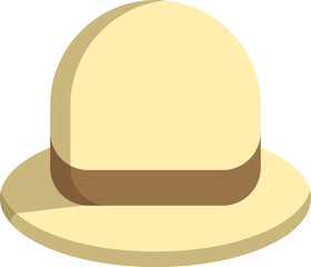 white hat Illustration on a white background   