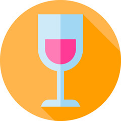 wine glass Illustration on a white background    