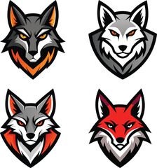 Obraz premium Jackal head mascot logo design vector