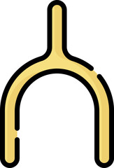 wishbone Illustration on a white background    