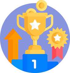 achievement Illustration on a white background     