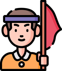 activist Illustration on a white background   