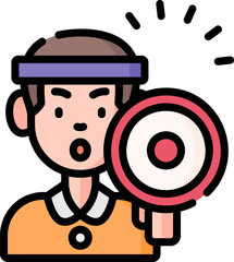 activist Illustration on a white background     