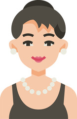 actress Illustration on a white background    