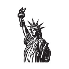 Obraz premium statue of liberty vector illustration