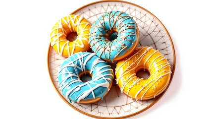 Obraz premium Deliciously Glazed Donuts A Sweet Treat for Any Occasion