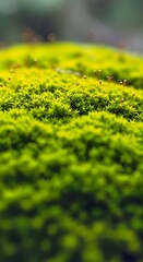 green moss on the ground