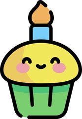 birthday Illustration on a white background    