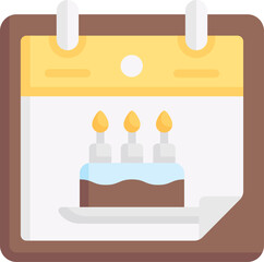 birthday Illustration on a white background    