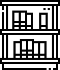 bookshelf Illustration on a white background     