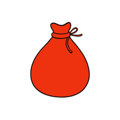 red bag with red heart