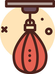 boxing bag Illustration on a white background   