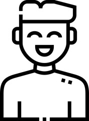 boy Illustration on a white background   