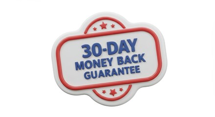 Obraz premium Money Back Guarantee Badge 30-day Promise for Customer Satisfaction