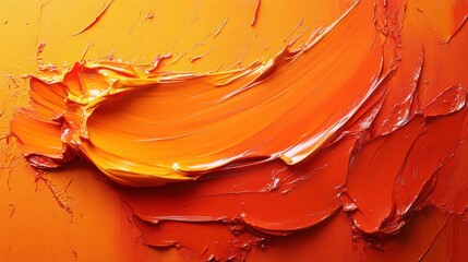 Painted orange texture with bold,