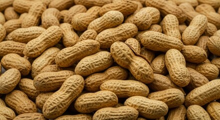 Warmly Lit Studio Pile: A Close-Up of Intricate Shell-Covered Peanuts