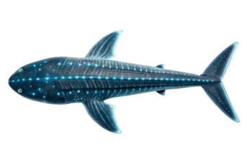 Luminous aquatic creature swimming gracefully in a vibrant ocean environment