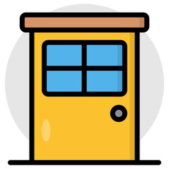 Creative design icon of door