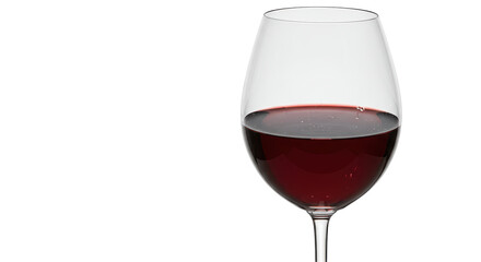 Isolated Glass of Red Wine