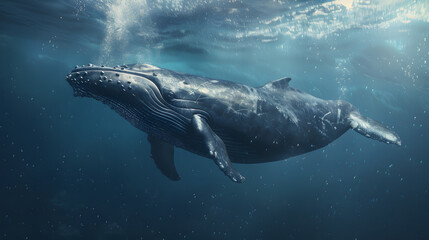 Fototapeta premium Awe-Inspiring Whale Performance