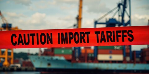 Obraz premium import tariffs on goods