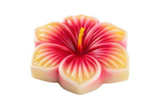 Decorative floral candle with vibrant colors for home decor and relaxation purposes