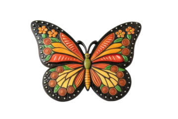 Colorful butterfly decoration art piece featuring intricate patterns and vibrant colors for home decor and gifts