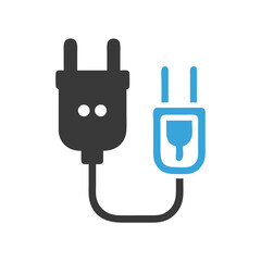 Fototapeta premium Electrical Plug Icon Representing Power Supply and Electrical Connection