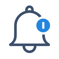 Fototapeta premium Notification Bell Icon Representing Alerts and Updates