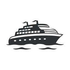Obraz premium Vector Design of a Cruise Ship Sailing
