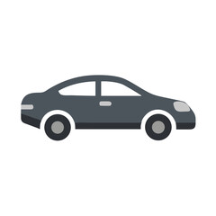 Obraz premium Side Sedan Icon Representing Compact Car and Urban Transportation