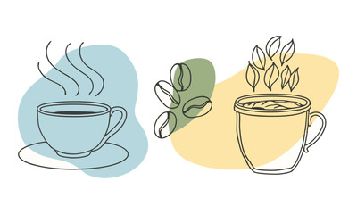 Coffee and tea illustration
