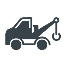 Tow Truck Icon Representing Vehicle Assistance and Roadside Recovery