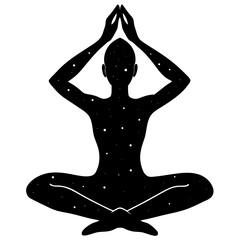 Yoga Pose Silhouette Vector Art