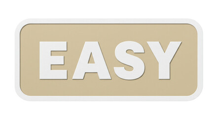 Isolated Easy Sign