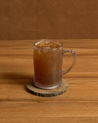 Refreshing Indonesian Iced Unsweetened Tea Served Cold, Perfect for a Light and Natural Beverage Any Time of Day.