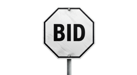 Isolated BID Sign