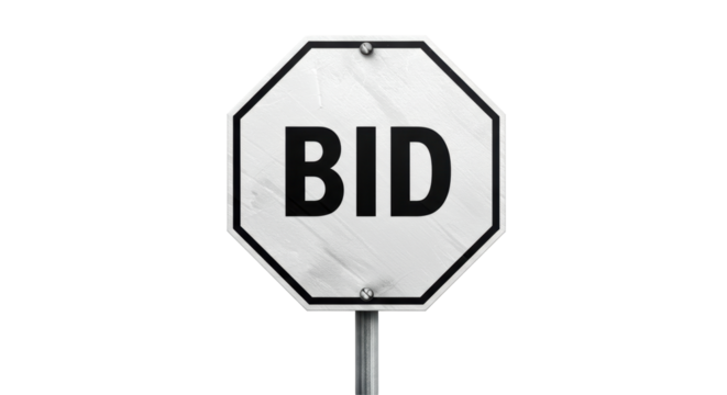 Isolated BID Sign