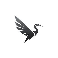 Obraz premium Stylized Heron Logo Design