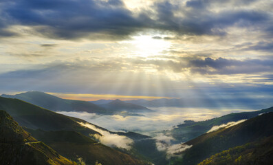 Navarrese Pyrenees from the Izpegi peak, Euskadi