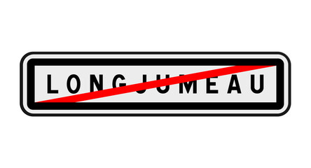 Panneau de sortie de Longjumeau, Essonne, Île-de-France