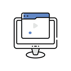 Video Course Vector icon