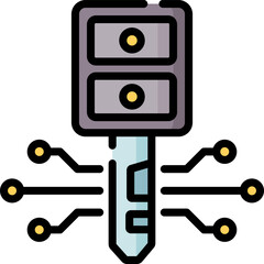 car key Illustration on a white background   