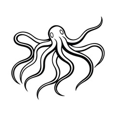 tentacles vector line art