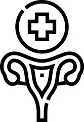 cervical cancer Illustration on a white background     