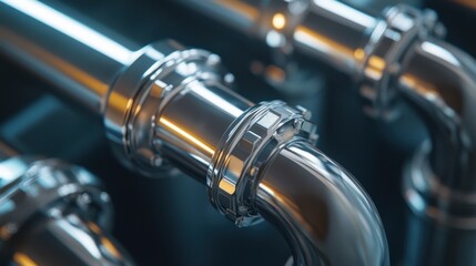 Fototapeta premium Plumber sealing pipe joints. Featuring plumbing installation and leak prevention