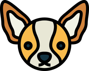 Chihuahua Illustration on a white background  