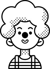 clown Illustration on a white background     