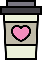 coffee cup Illustration on a white background    