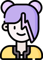 cosplay Illustration on a white background  